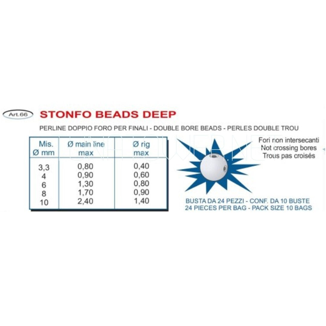 Stonfo - TECNOSFERE BEADS DEEP Perline doppio foro per finali