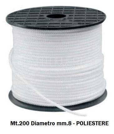 Osculati - Treccia in Poliestere ad Alta Tenacit? mm. 8 / 10 mt. 200