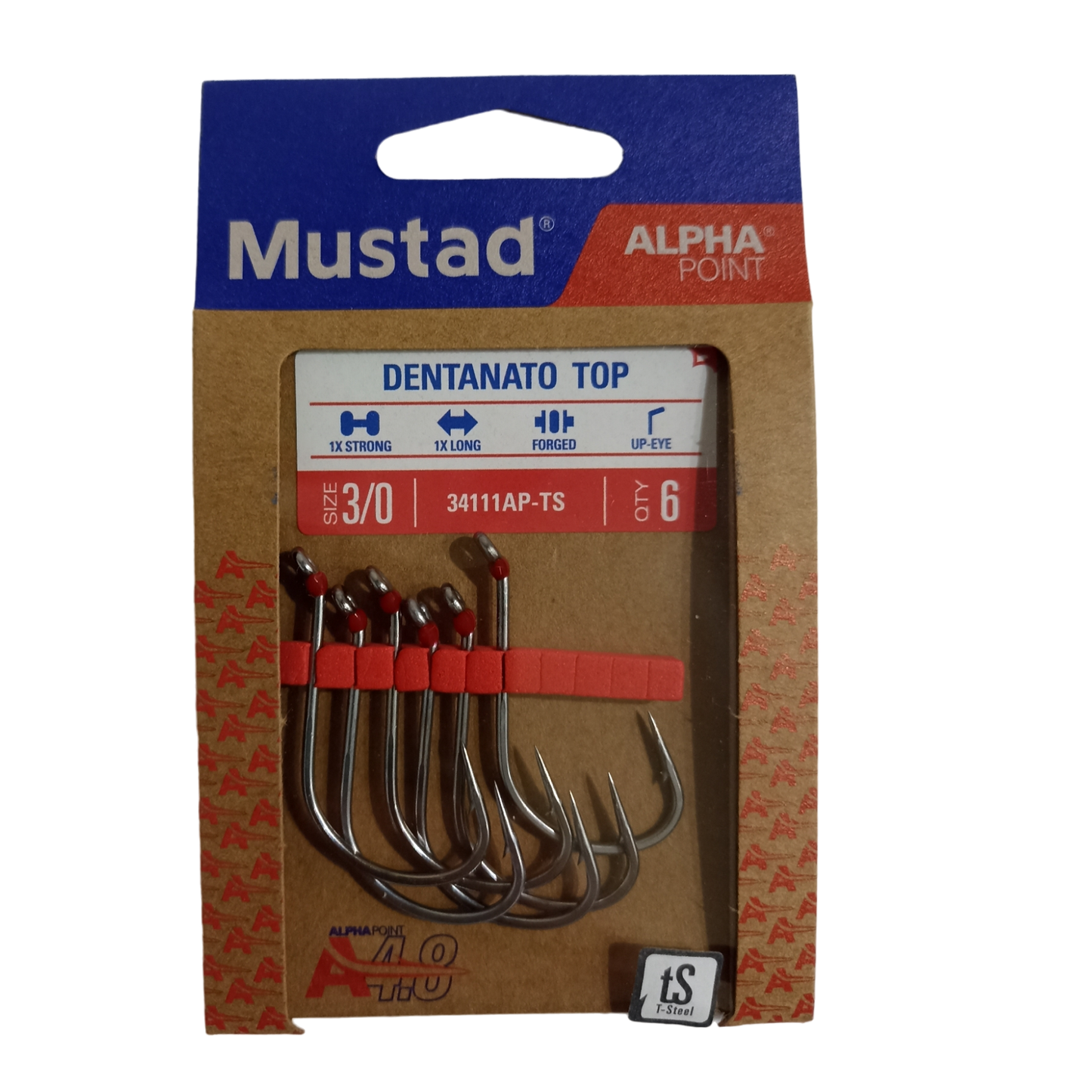 Mustad Amo DENTATO HOOK TOP Serie 34111AP 3/0-4/0
