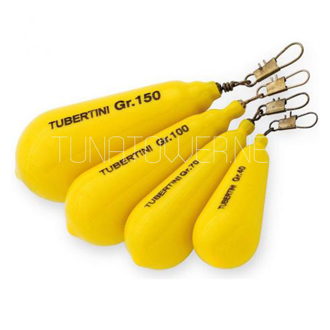 Tubertini - Piombo a Pera con Girella Plastificato Giallo