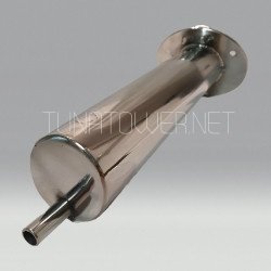 Gibi Marine - Portacanna ad Incasso Inox con Piastra Rettangolare Angolo 0°/30°/45°