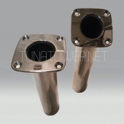 Gibi Marine - Portacanna ad Incasso con Piastra Quadrata Angolo 0°/30° SLIM