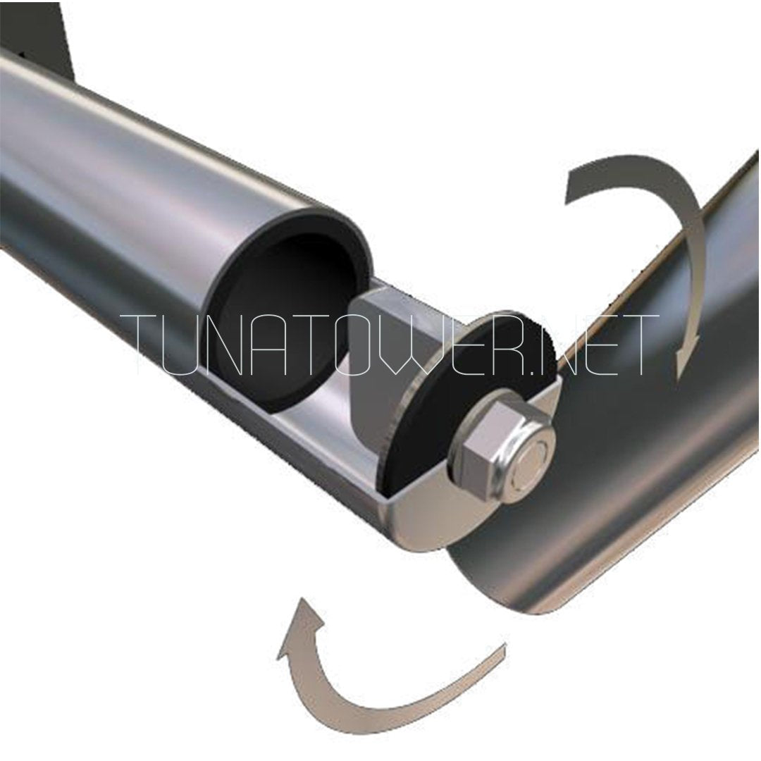 Gibi Marine - Portacanna ad Incasso con Piastra Quadrata angolo 0°/30°/45°