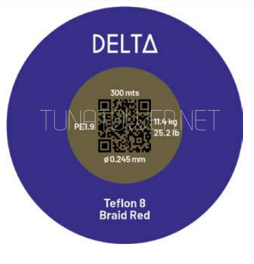Delta TRECCIATO TEFLON 8 BRAID RED Trecciato Rosso