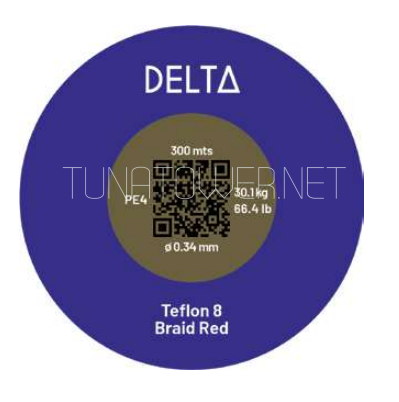 Trecciato Delta TRECCIATO TEFLON 8 BRAID RED