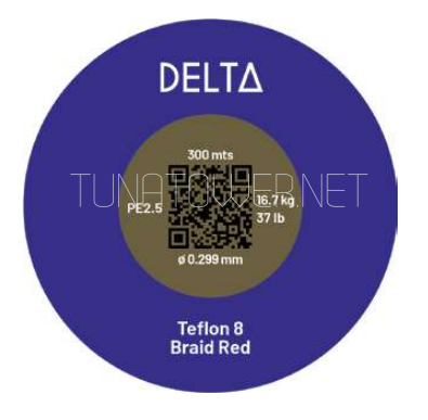 Trecciato Delta TRECCIATO TEFLON 8 BRAID RED