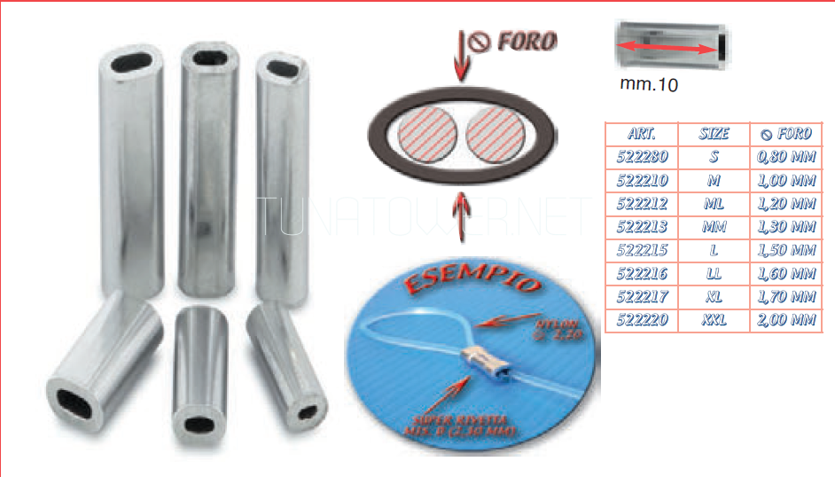 Filpesca - RIVETTE MINI e MEDIE confezione 100 Pz.