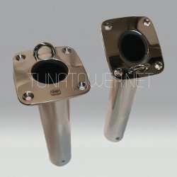 Gibi Marine - Portacanna ad Incasso con Piastra Quadrata angolo 0°/30°/45°