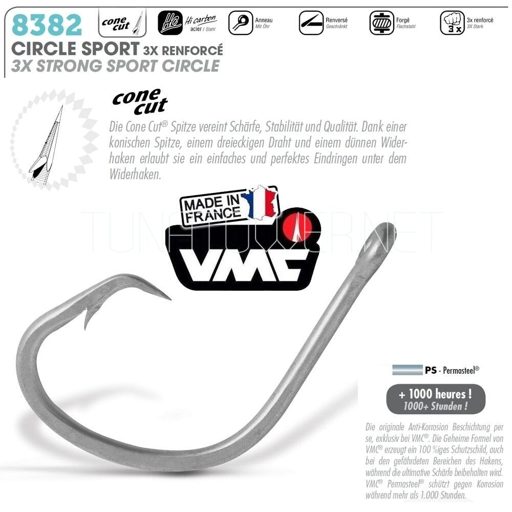 Vmc - Serie 8382 BN CIRCLE mis 1/0-3/0-6/0 conf. 25 pz