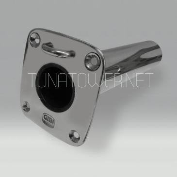 Gibi Marine - Portacanna ad Incasso con Piastra Quadrata angolo 0°/30°/45°