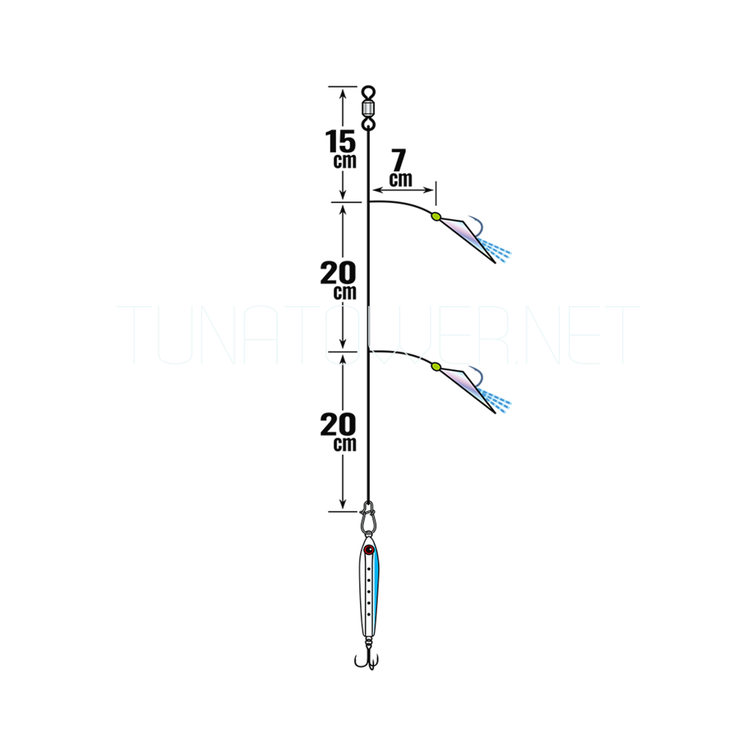 Sasame SABIKI LIGHT SHORE TKS50 con Metal Jig finale