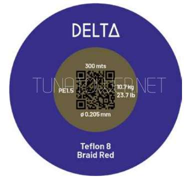 Delta TRECCIATO TEFLON 8 BRAID RED mt 300