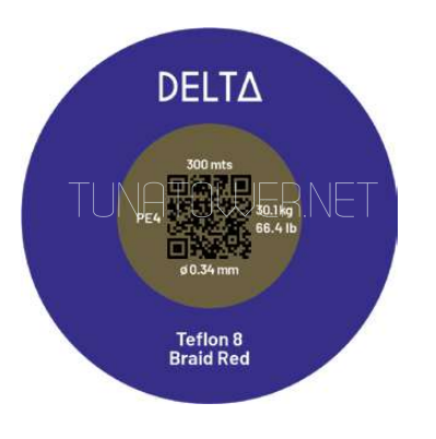 Delta TRECCIATO TEFLON 8 BRAID RED mt 300