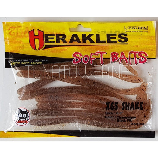 Esca morbida Herakles - X65 Shake 7 Inch Color Champagne-Black-FLK