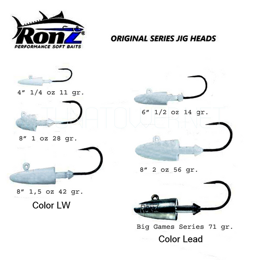 Ronz - Replacement Head 1/4 - 1/2 - 1 - 1,5 - 2 Oz